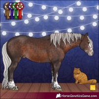 Horse Color:White Spotted Silver Brown Mushroom 