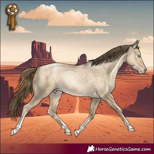 Horse Color:Buckskin Pearl Dun Tobiano