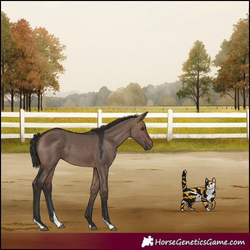 Horse Color:Brown Dun Tobiano Rabicano 