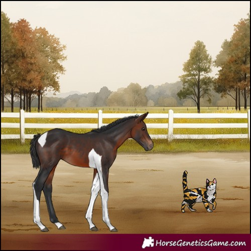 Horse Color:Brown Tobiano 