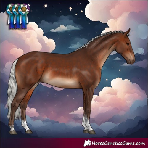 Horse Color:Silver Brown Tobiano 