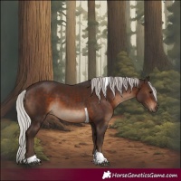 Horse Color:Silver Brown Tobiano 
