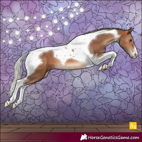 Horse Color:Silver Brown Tobiano 