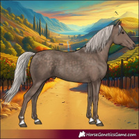 Horse Color:Silver Black 
