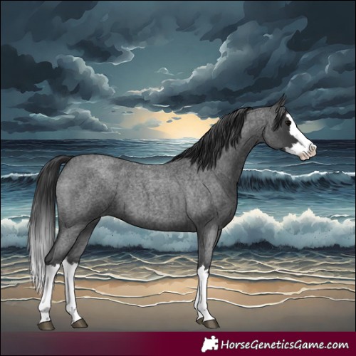 Horse Color:Blue Roan Splash 