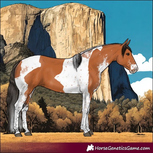 Horse Color:Bay Sabino Tobiano