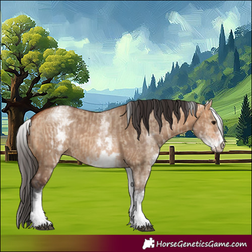 Horse Color:White Spotted Bay Dun Rabicano  and White Spotted Bay Dun Rabicano 