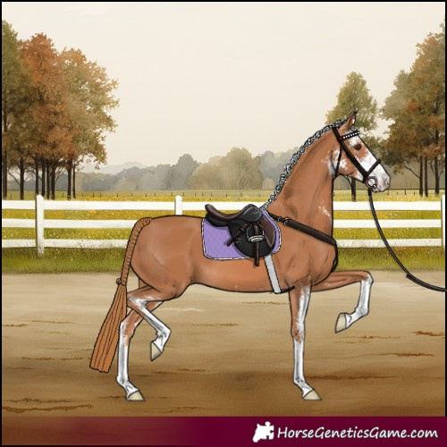 Horse Color:Chestnut Sabino
