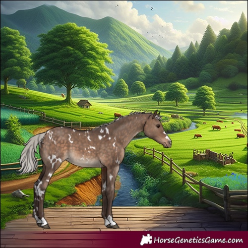Horse Color:White Spotted Silver Brown Dun
