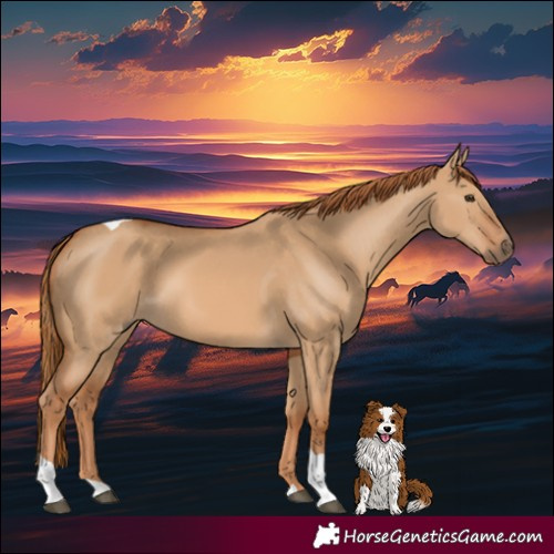 Horse Color:Red Dun Tobiano