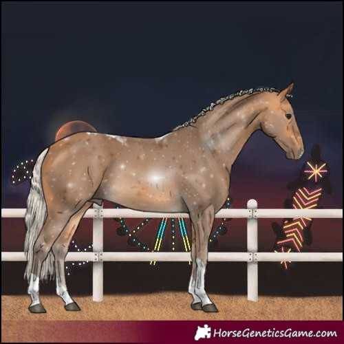 Horse Color:Silver Buckskin Tobiano 