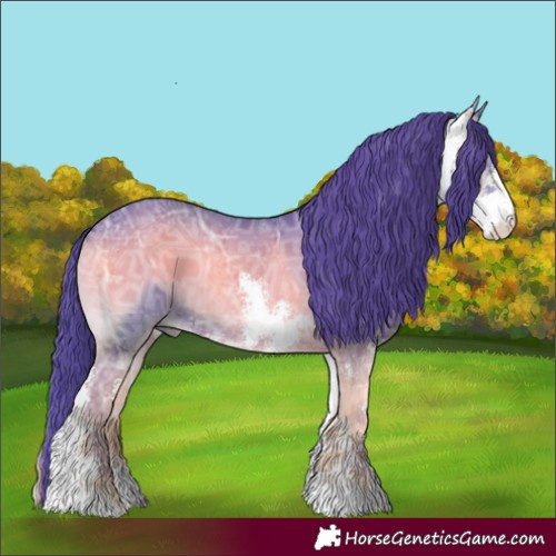 Horse Color:Watercolor Smoky Blue Onyx Ice Sabino