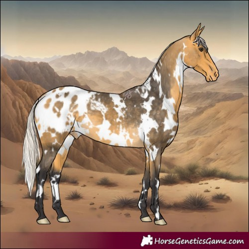 Horse Color:White Spotted Silver Buckskin Appaloosa 