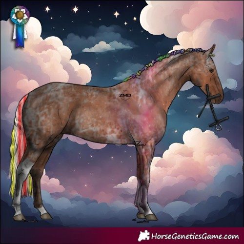 Horse Color:Painted Silver Bay Ice Tobiano 