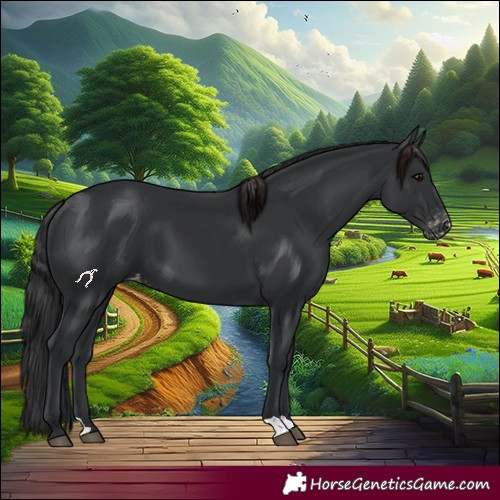 Horse Color:Black Appaloosa