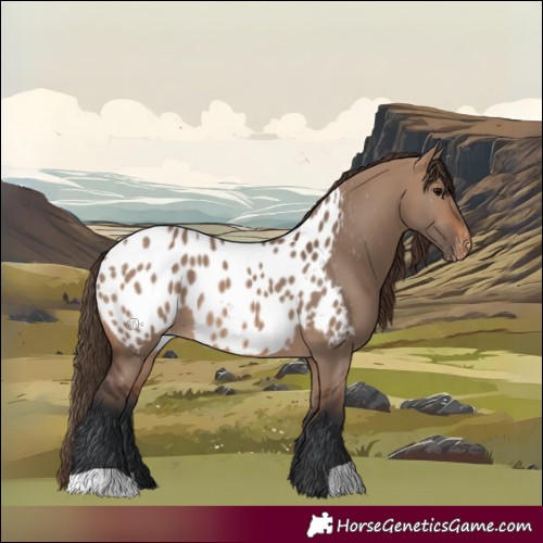 Horse Color:Brown Dun Appaloosa 