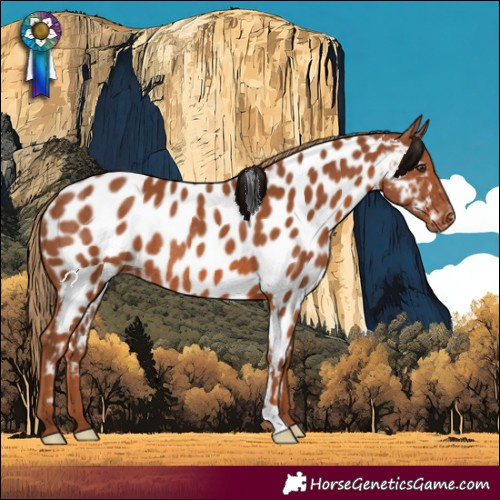 Horse Color:Chestnut Appaloosa Rabicano 