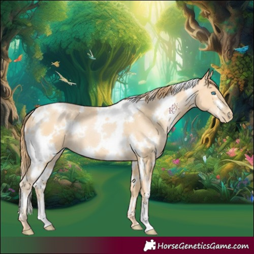 Horse Color:White Spotted Buckskin Pearl 