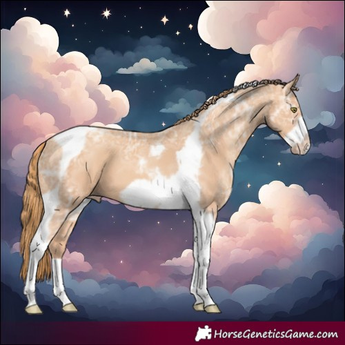 Horse Color:Gold Champagne Ice Tobiano Frame
