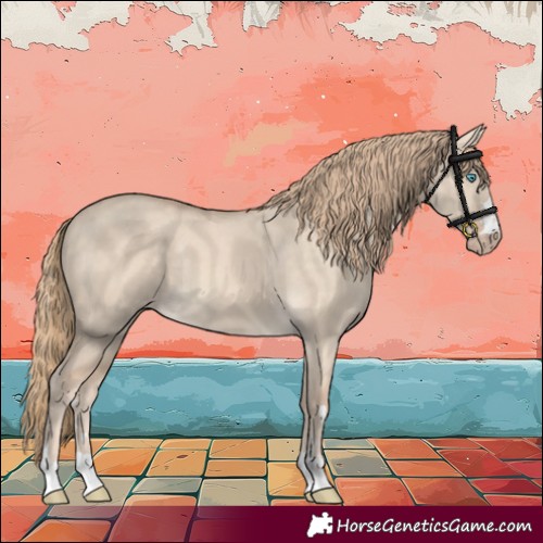 Horse Color:Perlino Dun 