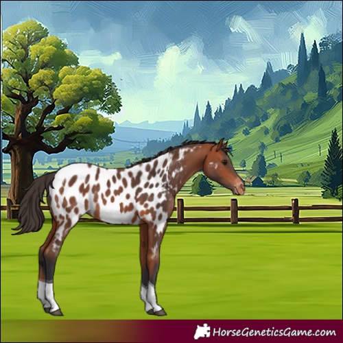 Horse Color:Bay Tobiano Appaloosa Rabicano 