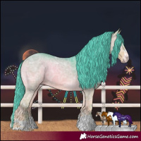 Horse Color:Watercolor Chocolate Buckskin Ice Onyx