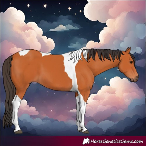 Horse Color:Bay Tobiano 