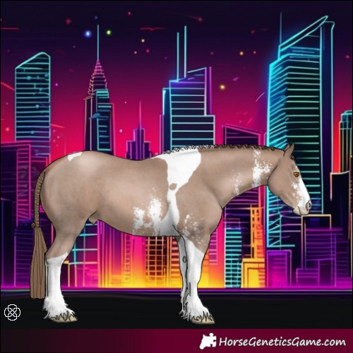 Horse Color:Black Pearl Mushroom Sabino Tobiano 