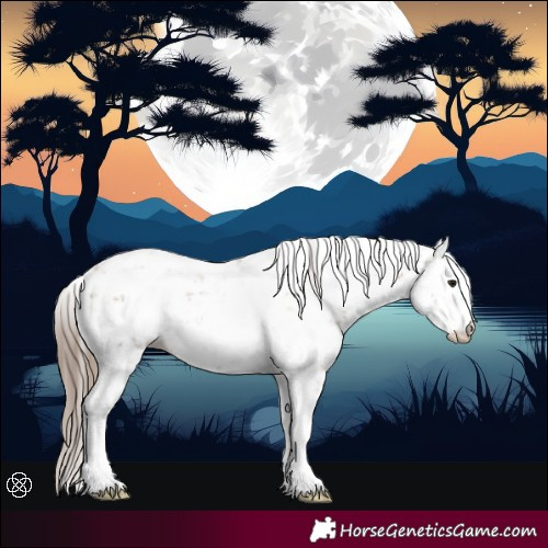 Horse Color:Black Pearl Mushroom Sabino 