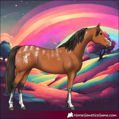 Horse Color:Powder White Bay