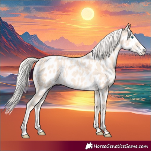Horse Color:Cremello Near Leopard