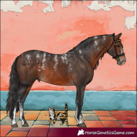 Horse Color:Powder White Brown 