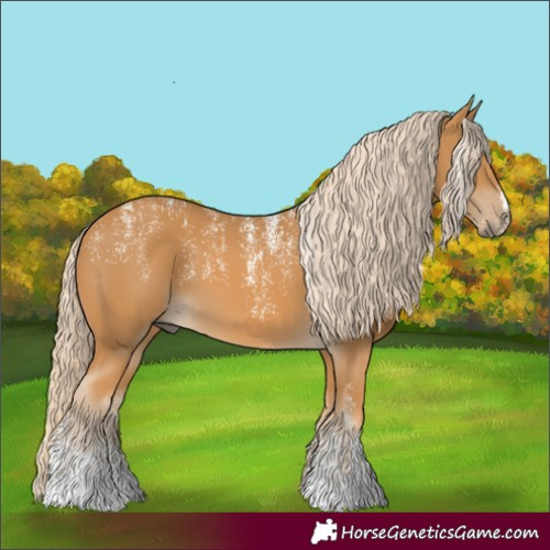 Horse Color:Powder White Palomino