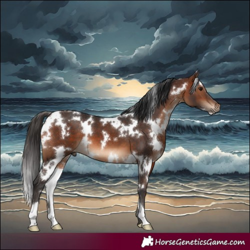 Horse Color:White Spotted Brown