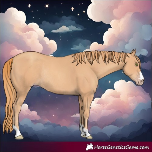 Horse Color:Gold Champagne Rabicano