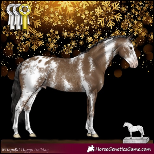 Horse Color:Gray Classic Champagne Sabino Varnish Rabicano 