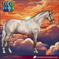 Horse Color:Silver Bay Roan Dun Skewed LP Spotted