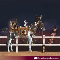 Horse Color:White Spotted Smoky Black Tobiano Varnish