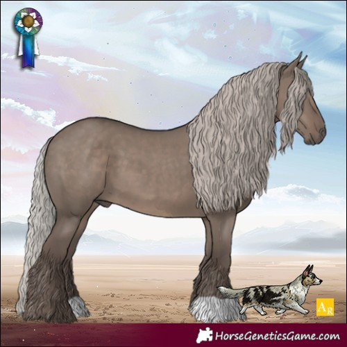 Horse Color:Silver Grullo Mushroom