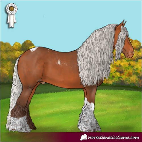 Horse Color:Silver Bay Tobiano Skewed LP Spotted 