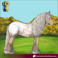 Horse Color:White Spotted Gold Champagne Mushroom Snowcap