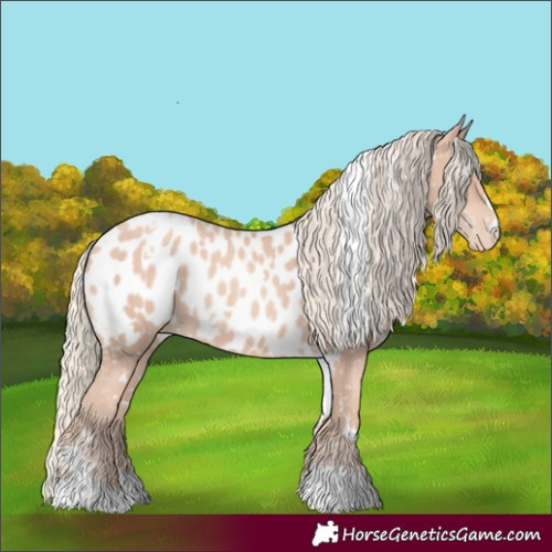 Horse Color:White Spotted Gold Champagne Mushroom Blanket
