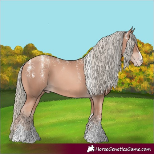 Horse Color:Powder White Gold Champagne Mushroom 