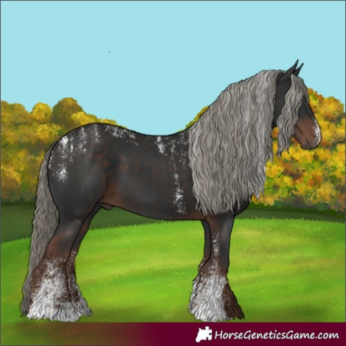 Horse Color:Powder White Liver Chestnut Mushroom