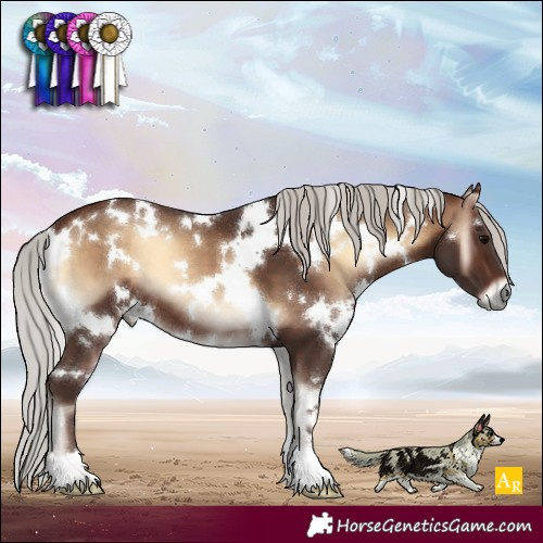 Horse Color:White Spotted Silver Brown Onyx 