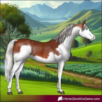 Horse Color:Silver Brown Splash Rabicano