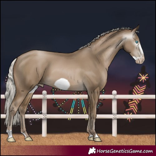 Horse Color:Gray Silver Smoky Black Pearl Frame 