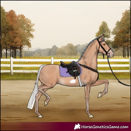 Horse Color:Silver Amber Champagne Frame 
