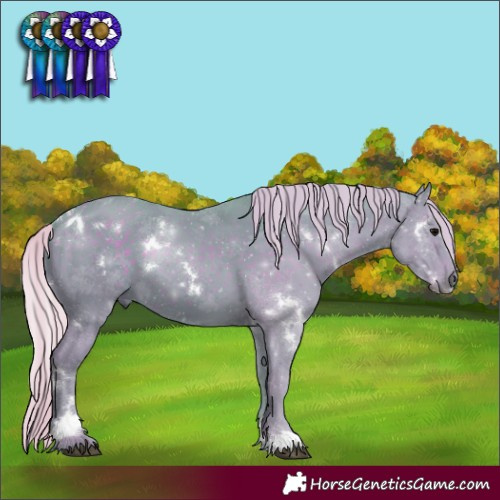 Horse Color:Watercolor White Spotted Chocolate Silver Black 