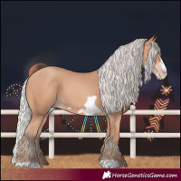 Horse Color:Silver Amber Champagne Frame 